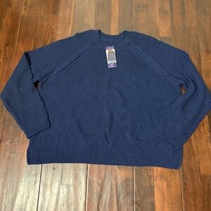 NWT Gap Textured Knit Sweater Women’s Size XXL Navy Midnight